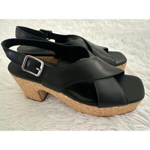 Vince Clementina Black Platform Sandals sz 9